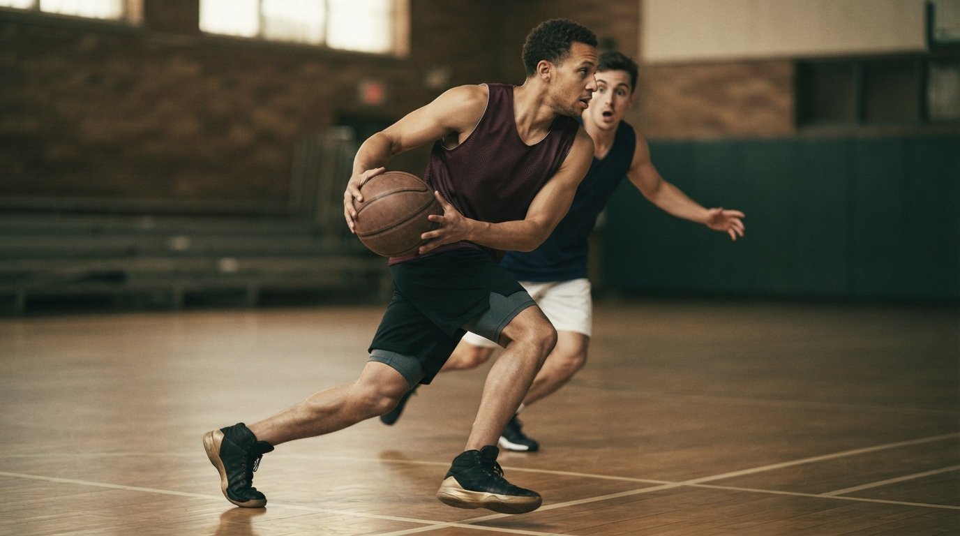 Editorial illustration for How to Euro Step: The Four-Phase Footwork That Beats Defenders Legally